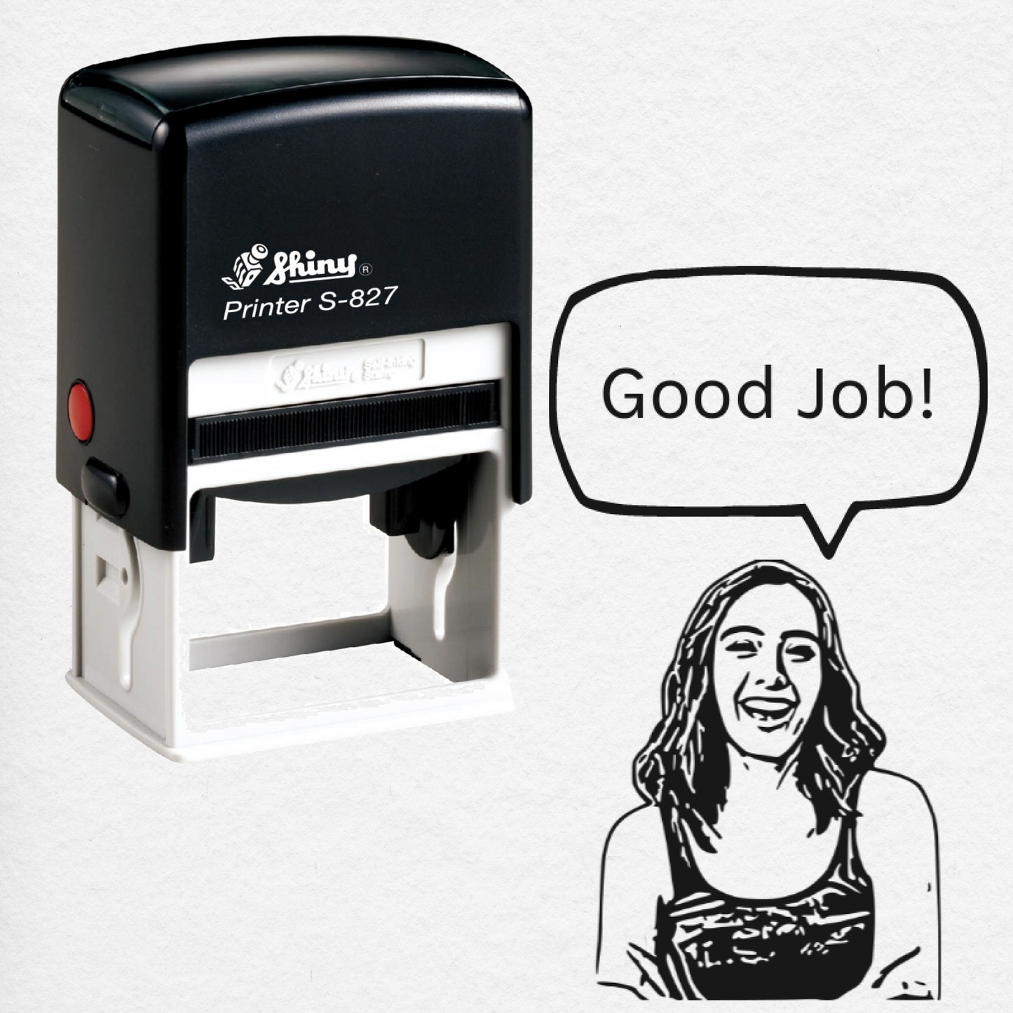 Face Stamp﹘Self-Inking Stamp 30mm x 50mm﹘GB