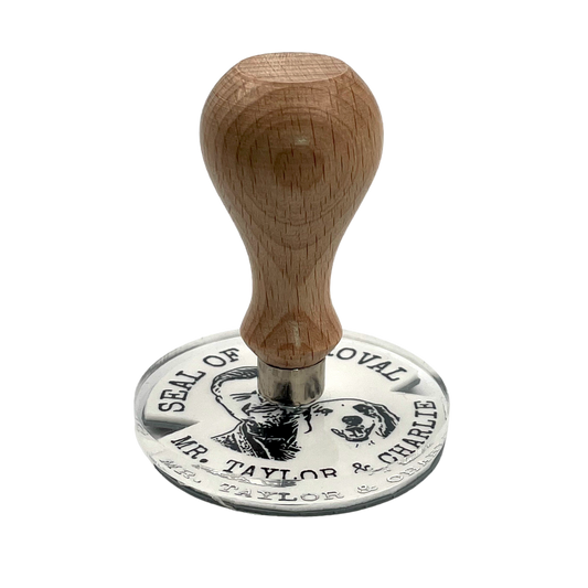 Wooden Handle Face Stamp